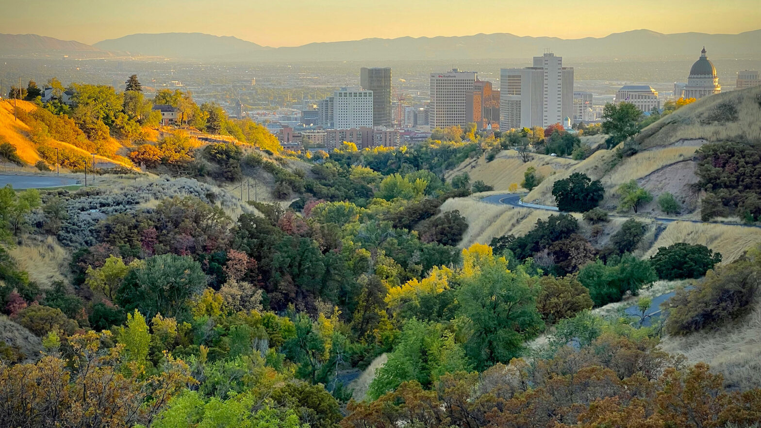 View over Salt Lake City, Utah